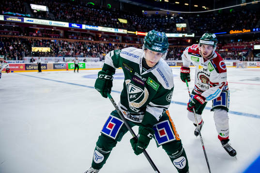 Färjestads Björn Svensson och Frölundas Henrik Tömmernes