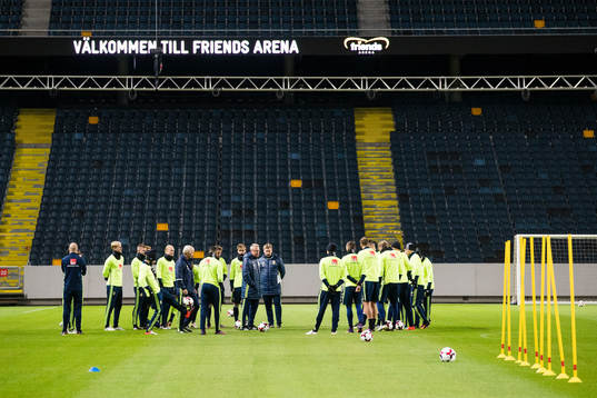 Sveriges förbundskapten Janne Andersson samlar samtliga