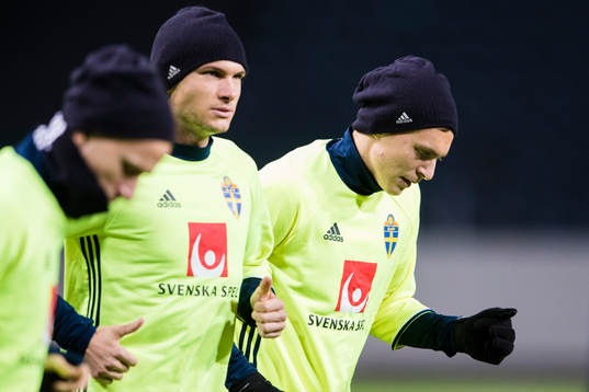 Sveriges Albin Ekdal och Victor Nilsson Lindelöf