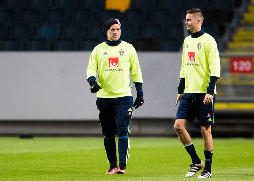 Sveriges John Guidetti och Mikael Lustig