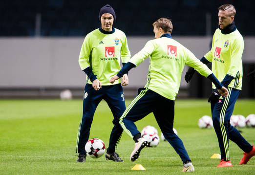 Sveriges Albin Ekdal och Pontus Jansson
