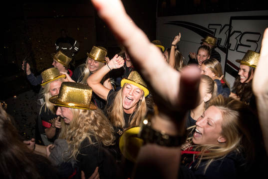 s firande hemma i Limhamn av avancemanget till