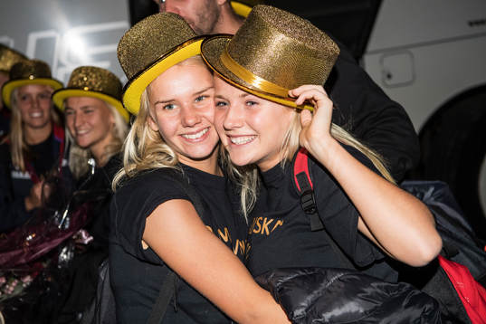 s firande hemma i Limhamn av avancemanget till