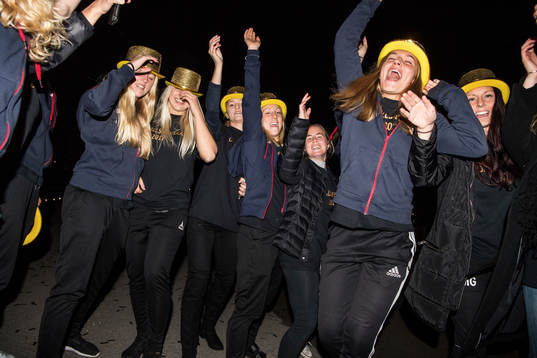 s firande hemma i Limhamn av avancemanget till