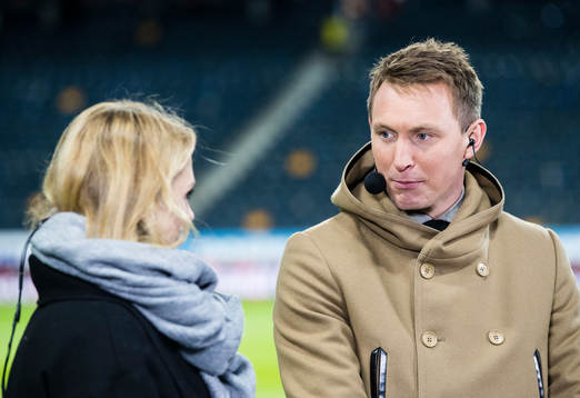 s Karin Frick och Kim Källström i studion innan
