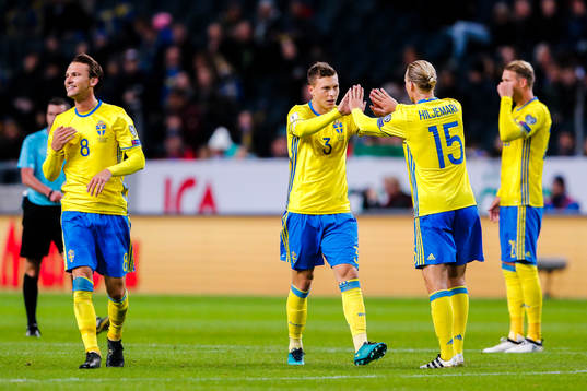 Sveriges Albin Ekdal, Victor Nilsson Lindelöf , Oscar
