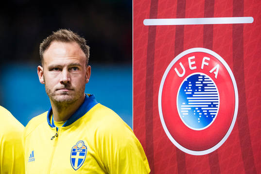 Sveriges Andreas Granqvist innan fotbollsmatchen i