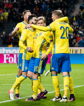 Sveriges Andreas Granqvist, Jimmy Durmaz, Emil Forsberg