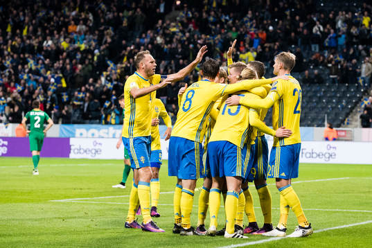Sveriges Andreas Granqvist, Albin Ekdal, Oscar Hiljemark