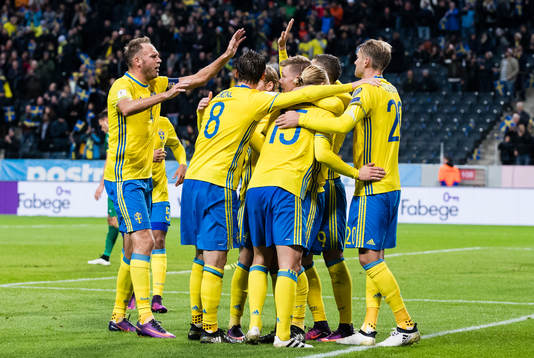 Sveriges Andreas Granqvist, Albin Ekdal, Oscar Hiljemark