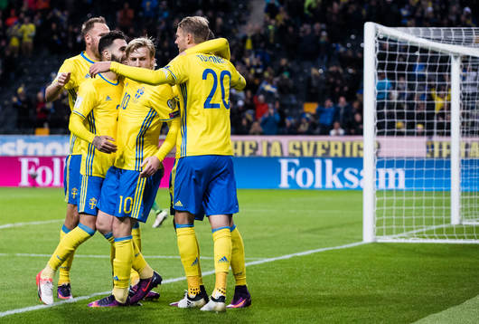 Sveriges Andreas Granqvist, Jimmy Durmaz, Emil Forsberg