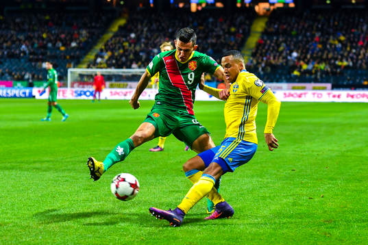 Bulgariens Georgi Kostadinov och Sveriges Martin Olsson