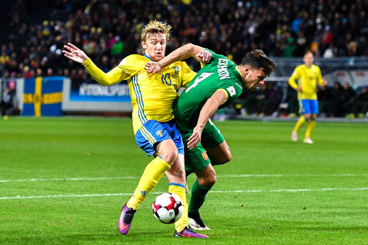 Sveriges Emil Forsberg och Bulgariens Vasil Bozhikov