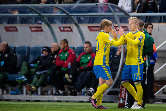 Sveriges Emil Forsberg byts ut mot Oscar Wendt