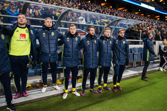 Sveriges John Guidetti, Oscar Wendt, Marcus Rohdén,
