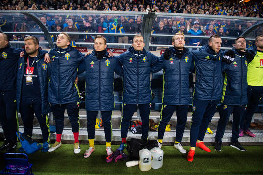 Sveriges målvakt Patrik Carlgren, Ludwig Augustinsson,