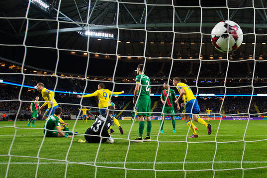 Sveriges Ola Toivonen, Marcus Berg och Andreas Granqvist