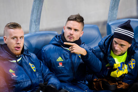 Sveriges Pontus Jansson, Mikael Lustig och John Guidetti