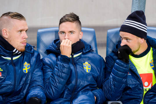 Sveriges Pontus Jansson, Mikael Lustig och John Guidetti