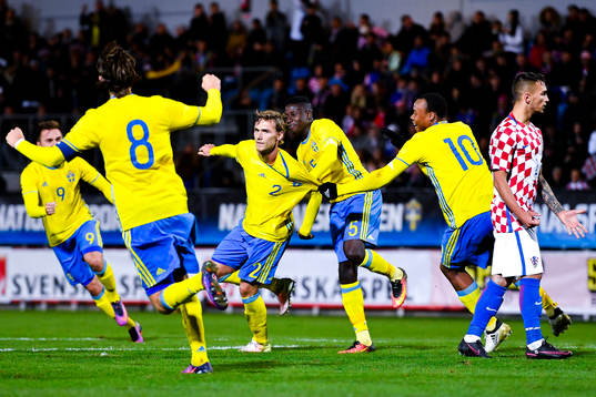 Sveriges Kristoffer Olsson, Pa Konate och Carlos Strandberg