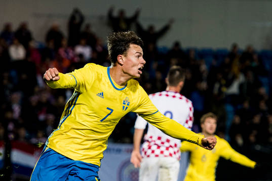 Sveriges Melker Hallberg jublar