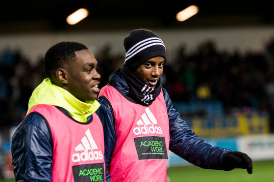 Sveriges Joel Asoro och Alexander Isak