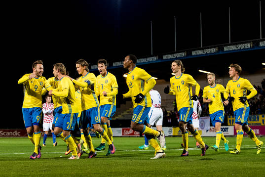 Sveriges Muamer Tankovic, Linus Wahlqvist, Melker Hallberg,