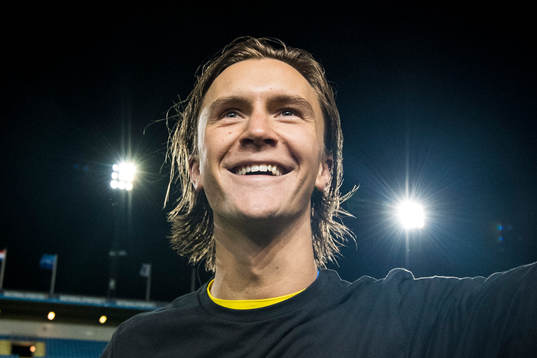 Sveriges Kristoffer Olsson jublar