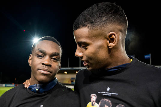 Sveriges Joel Asoro och Alexander Isak