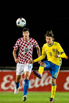 Sveriges Kristoffer Olsson och Kroatiens Stipe Perica