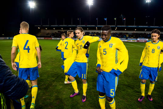 Sveriges Pawel Cibicki, Pa Konate och Kristoffer Olsson
