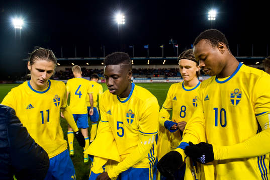 Sveriges Pawel Cibicki, Pa Konate, Kristoffer Olsson och