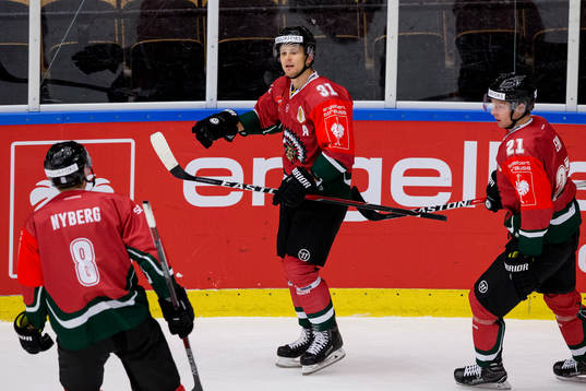Frölundas Nicklas Lasu jublar
