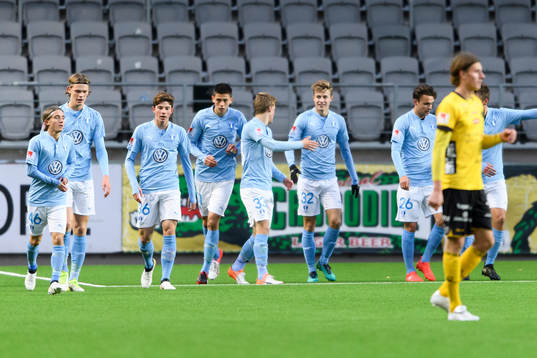 Malmö FFs spelare jublar