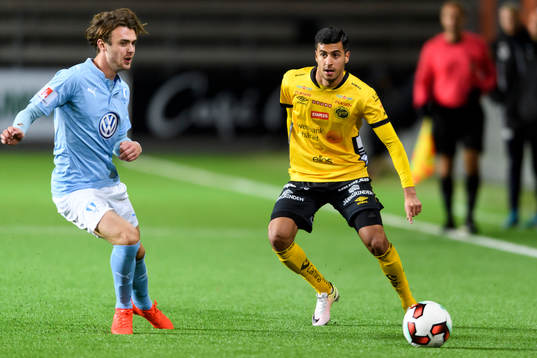 Elfsborgs Rami Kaib och Malmö FFs Felix Olsson Lundgren