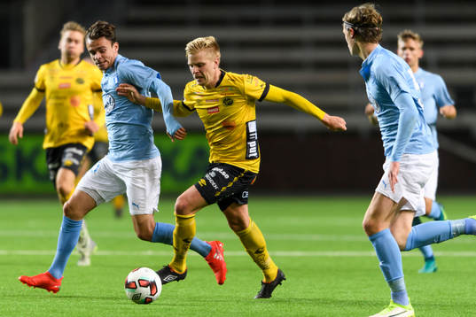 Elfsborgs Per Frick och Malmö FFs Andreas Aalen Vindheim