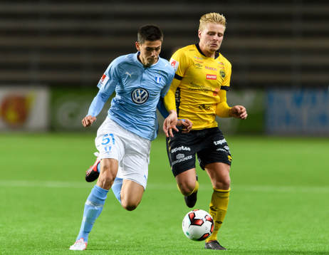 Malmö FFs Dennis Hadzikadunic och Elfsborgs Per Frick