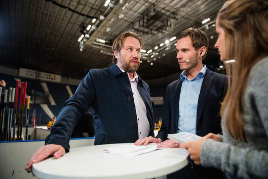 Eurosports Peter Forsberg, Daniel Rudslätt och Isabel