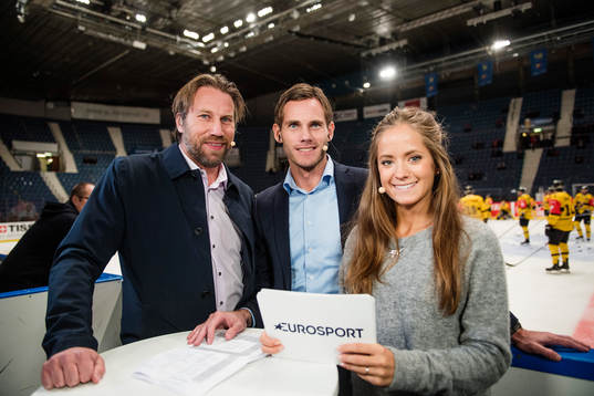 Eurosports Peter Forsberg, Daniel Rudslätt och Isabel