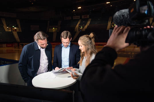Eurosports Peter Forsberg, Daniel Rudslätt och Isabel