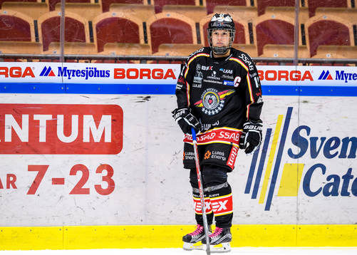 Luleås Emma Eliasson på uppvärmningen