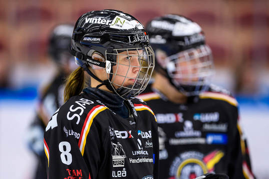 Luleås Emma Eriksson på uppvärmningen
