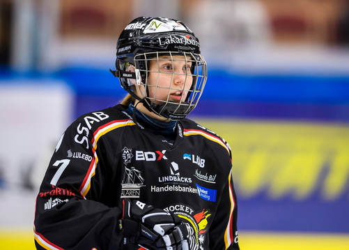 Luleås Ida Boman på uppvärmningen