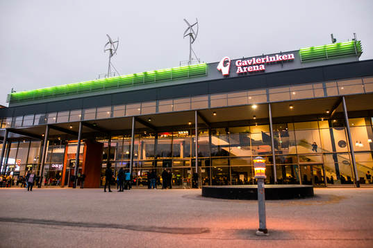 Entrén till Gavlerinken Arena före ishockeymatchen i SHL