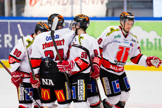 Örebros spelare jublar