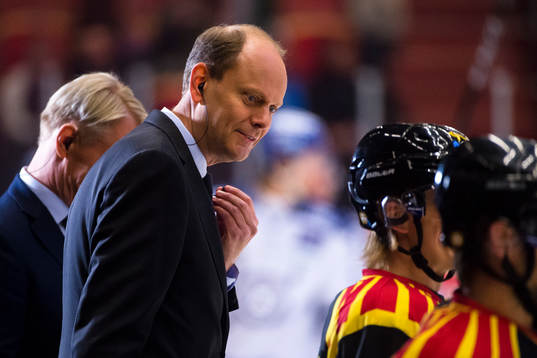 Cmores Lasse Granqvist före ishockeymatchen i SHL mellan