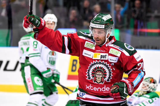 Frölundas Joel Lundqvist jublar