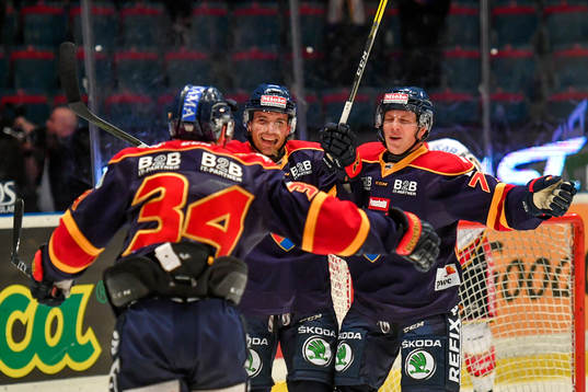 Djurgårdens Daniel Brodin, Matt Anderson och Patrik Lundh