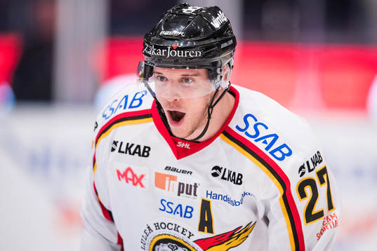 Luleås Brendan Mikkelson jublar