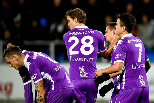 IFK Göteborgs Sören Rieks jublar med lagkamraterna